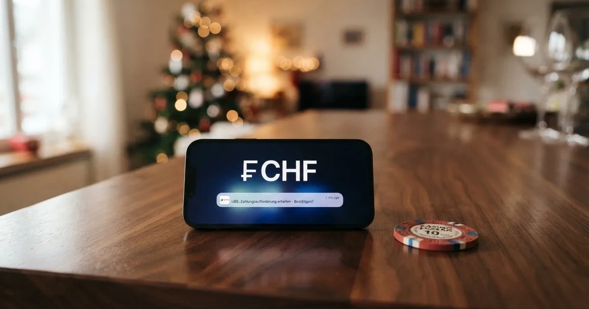 Kartenterminal und Smartphone mit einer ausstehenden Zahlungsbenachrichtigung — 5 franken bonus ohne einzahlung casino