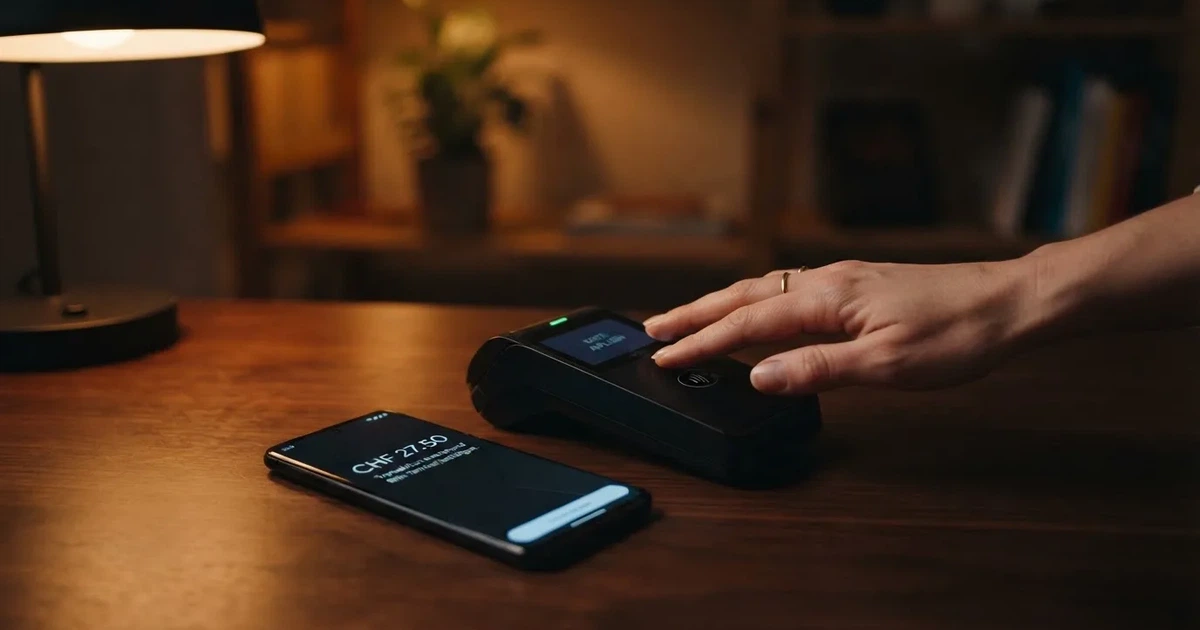Kartenterminal und Smartphone mit einer ausstehenden Zahlungsbenachrichtigung — beste auszahlungsquote online casino
