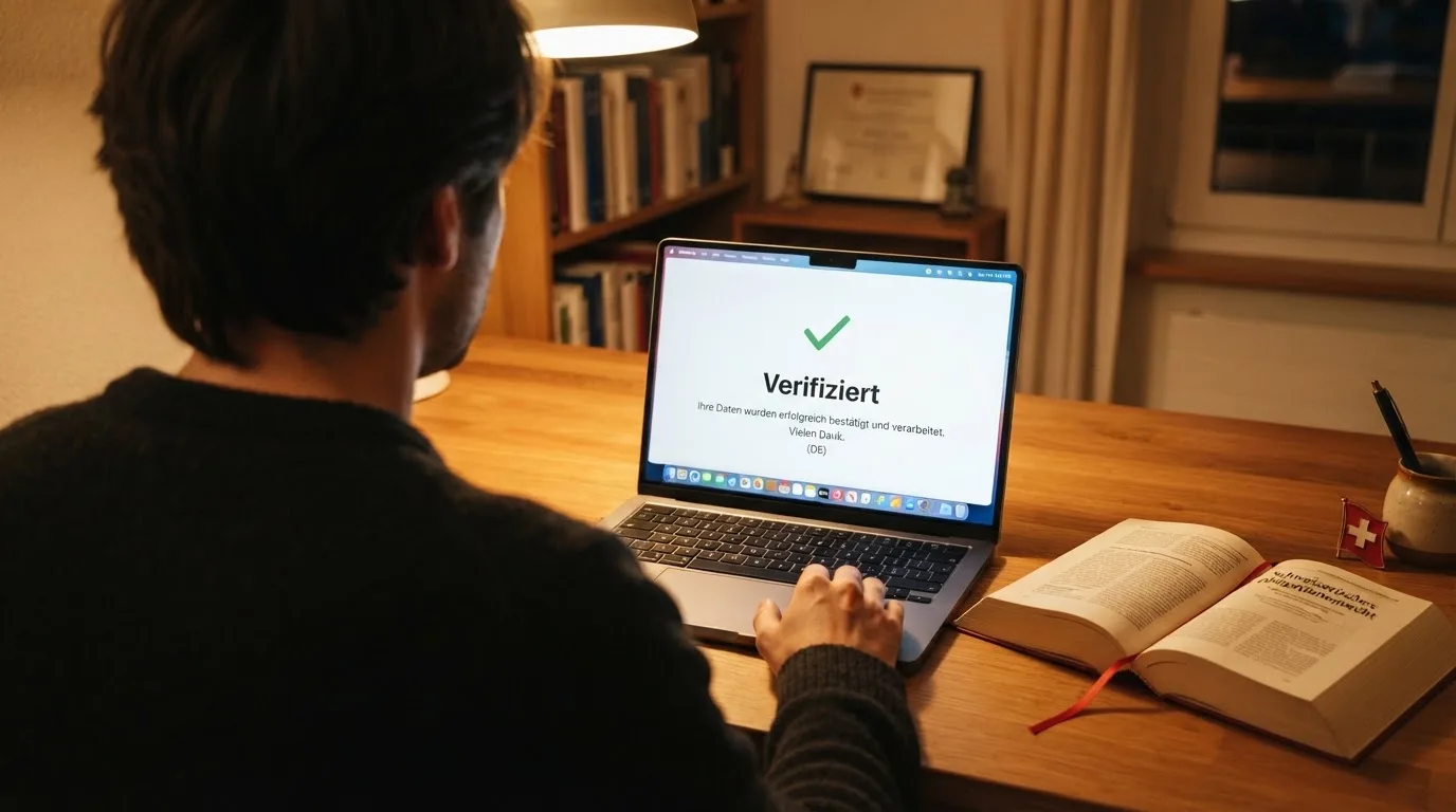 Amtliches Schreiben mit Stempel auf einem Schreibtisch neben einem Gesetzbuch — beste online spielothek casinos